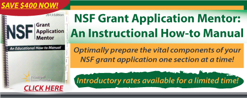 NSF Grant Application Mentor: An Educational How-to Manual — 2013 Edition NSF Grant Application Mentor: An Educational How-to Manual — 2013 Edition
